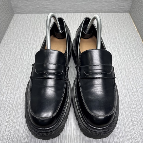 Chunky‎ Platform Loafers Black Preppy School Girl Style Women's Size 9 / 40 EU - Picture 3 of 12